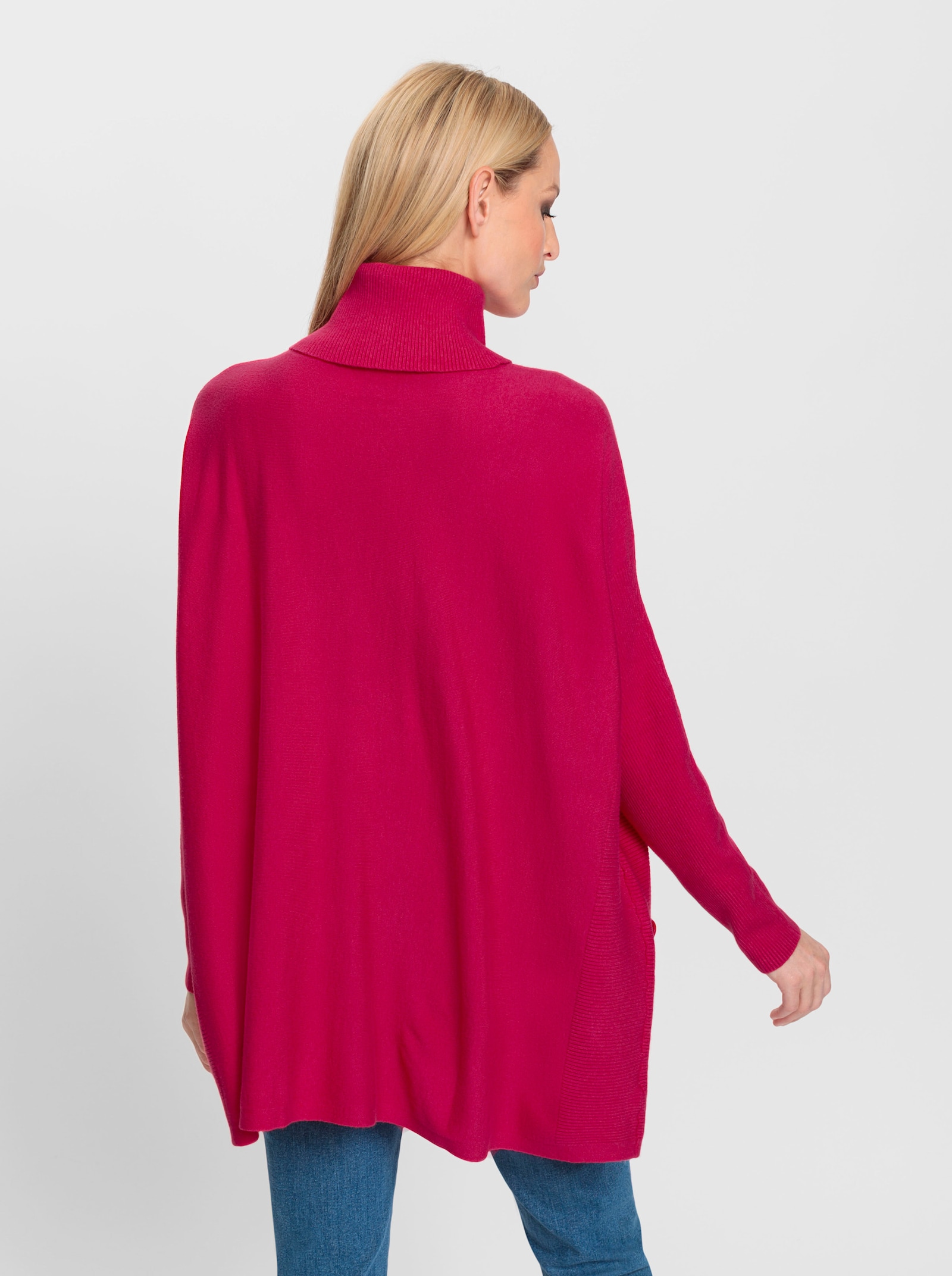 heine Oversize-Pullover mit Fledermausärmeln - pink