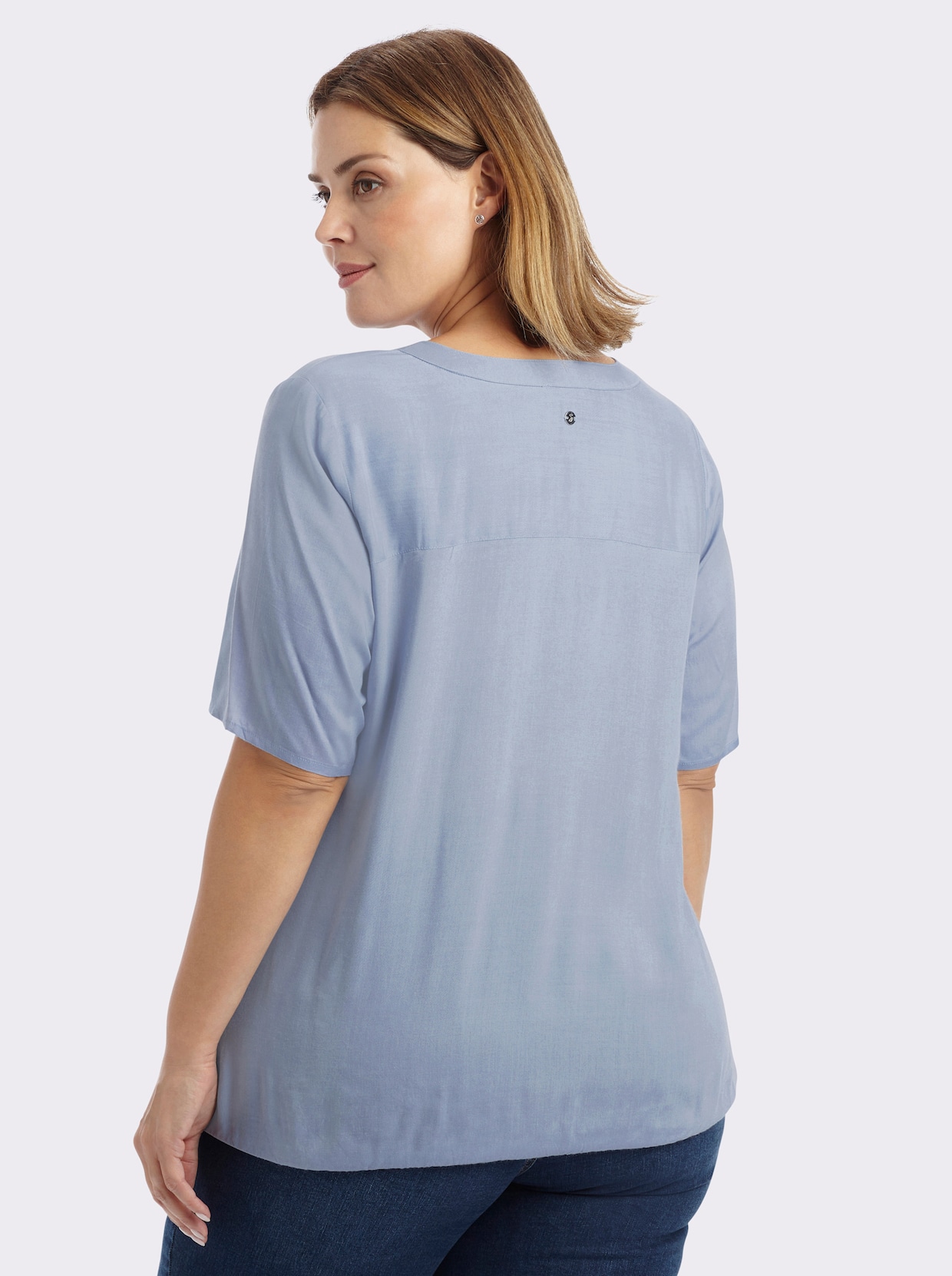 sheego Tunika mit Gummizugbund - hellblau