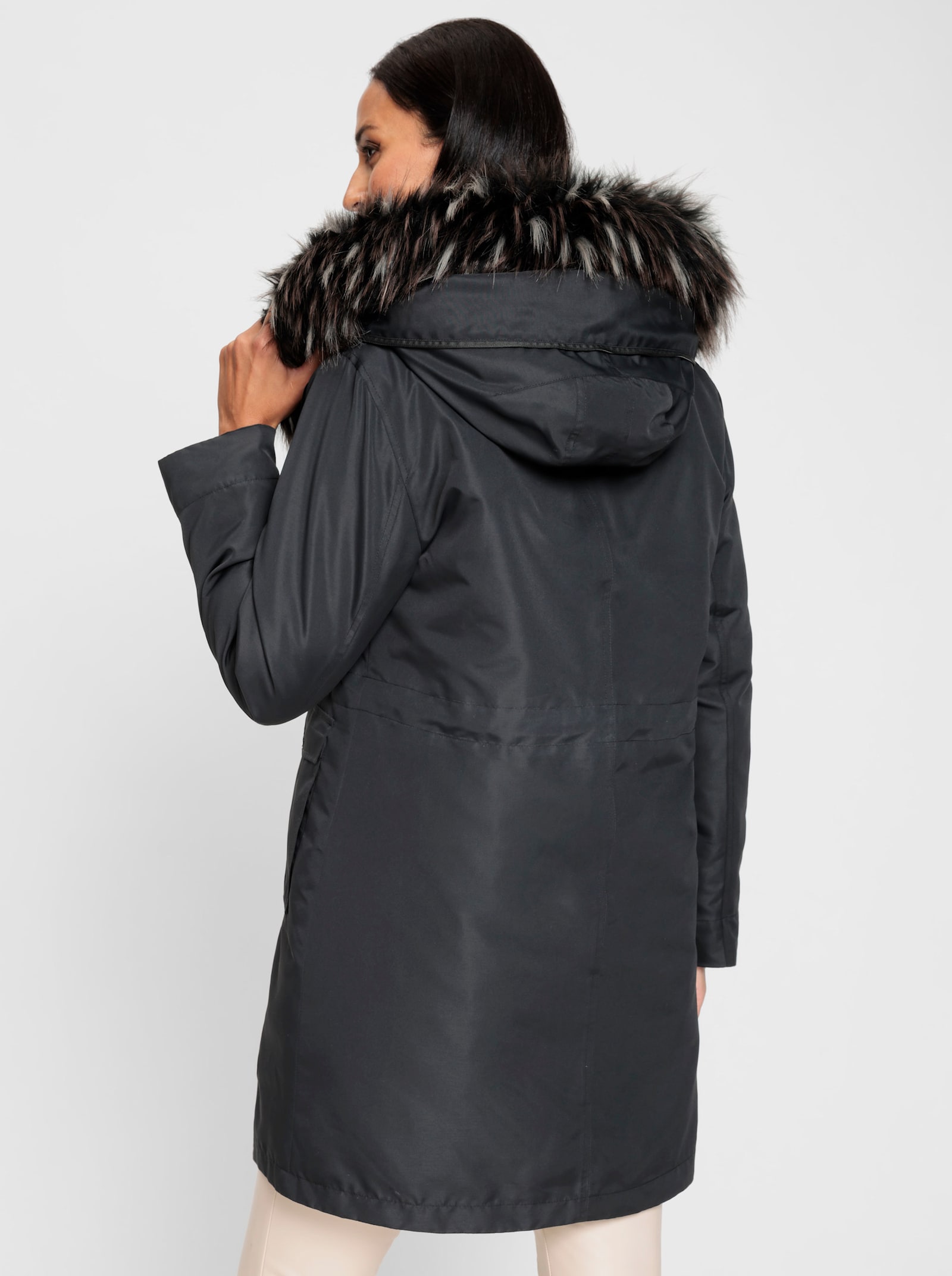 heine 3-in-1-Funktionsmantel mit heraustrennbarem Innenteil - schwarz