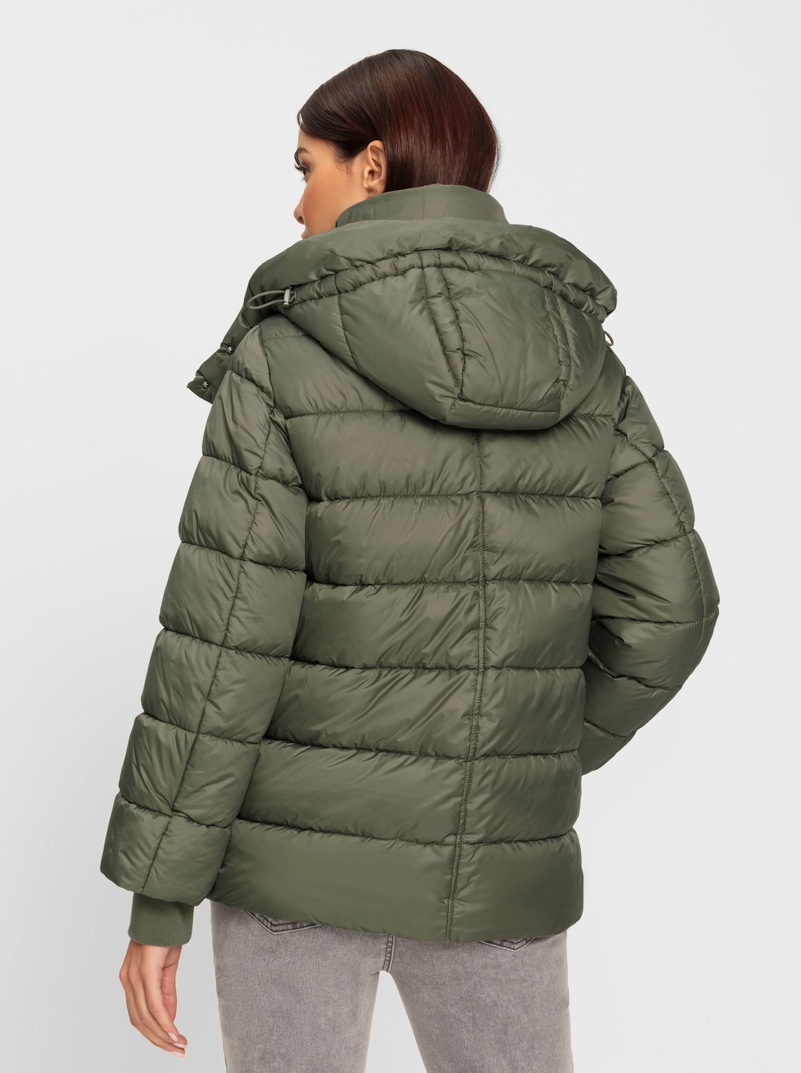 heine Steppjacke mit abnehmbarer Kapuze - khaki