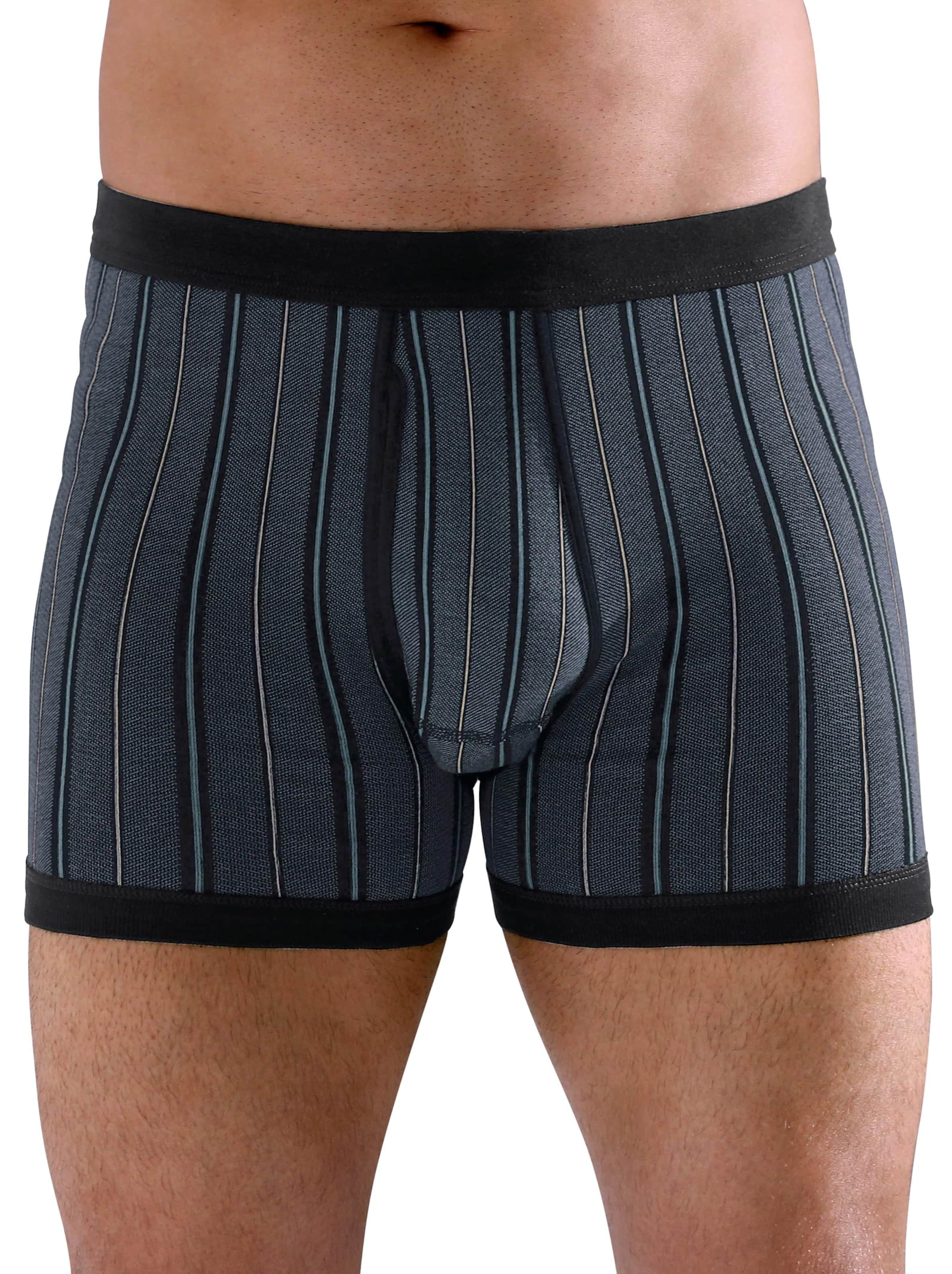 Schlüpfer - schwarz-grau-gestreift