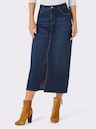 CREATION L PREMIUM Jeansrock mit Gehschlitz vorne - blue-stone-washed