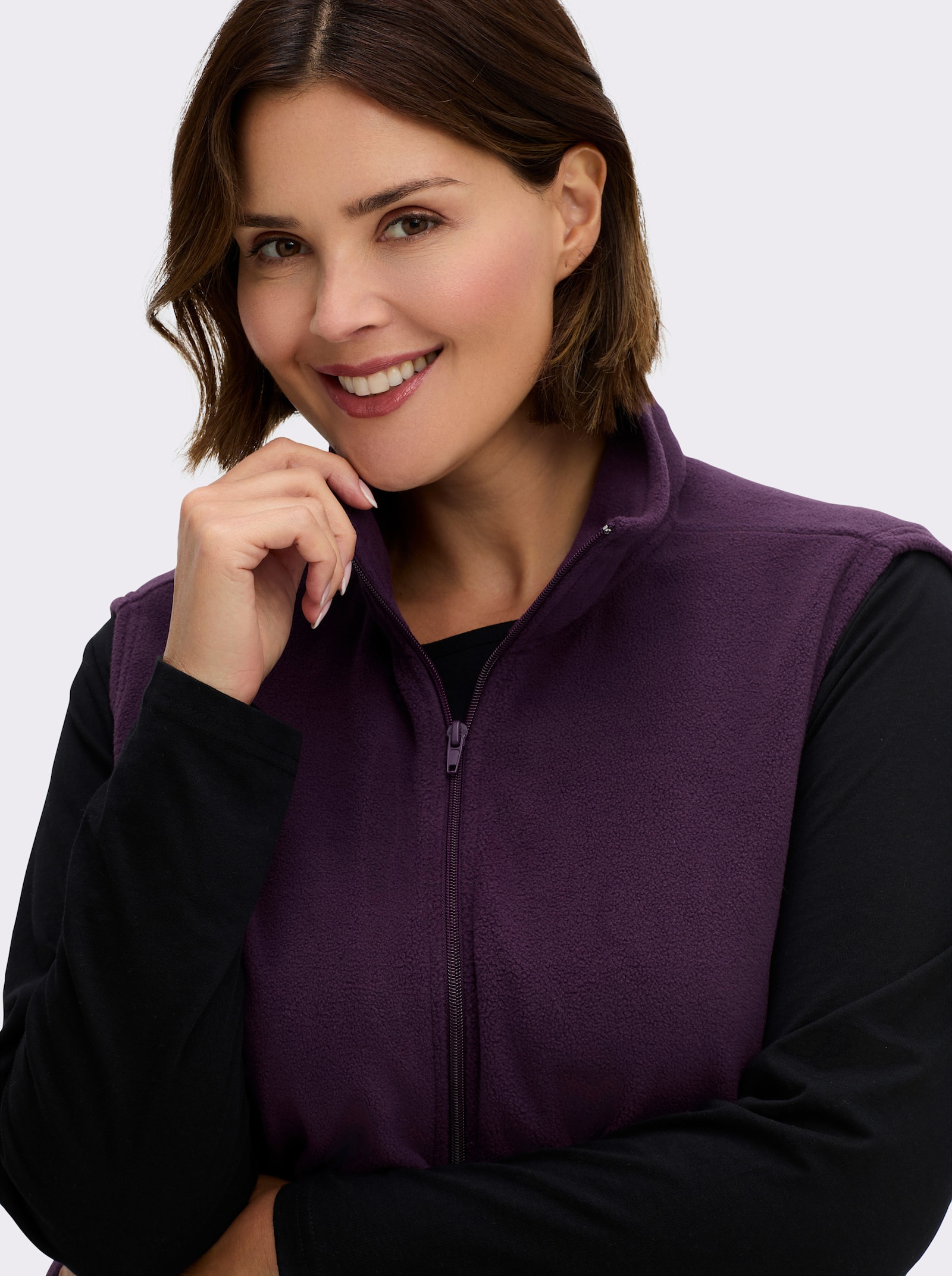 Fleeceweste mit Antipilling-Ausrüstung - traube