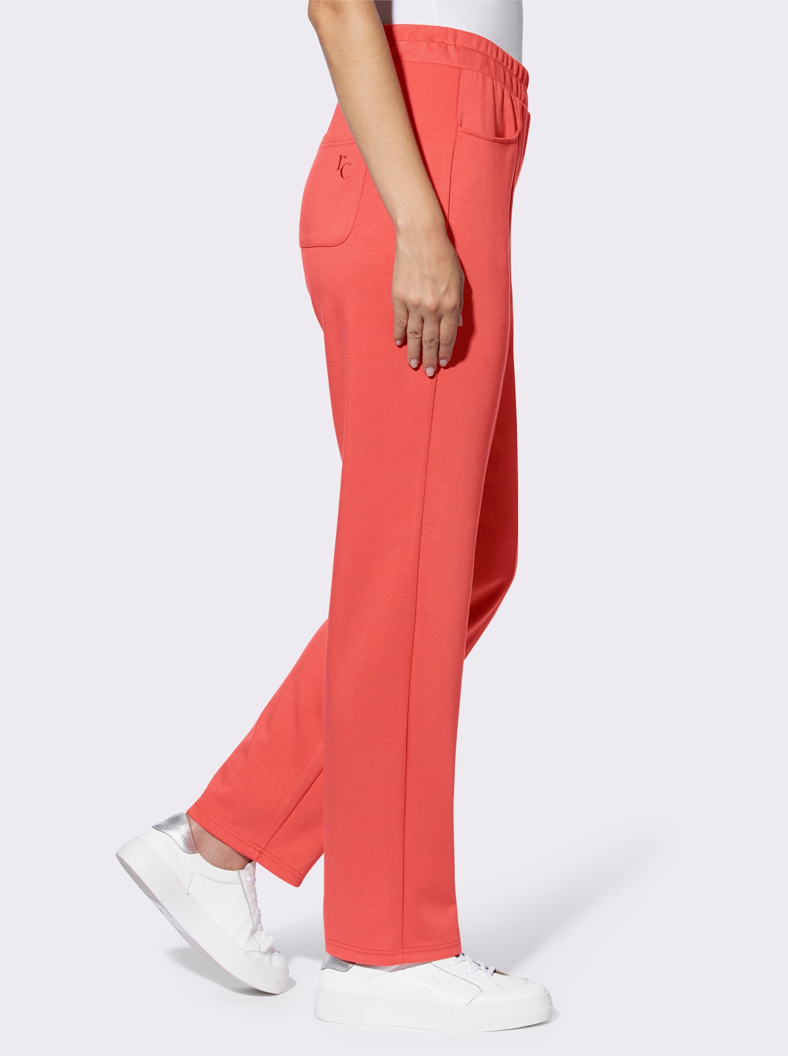 heine Sweathose mit seidig-mattem Glanz - koralle