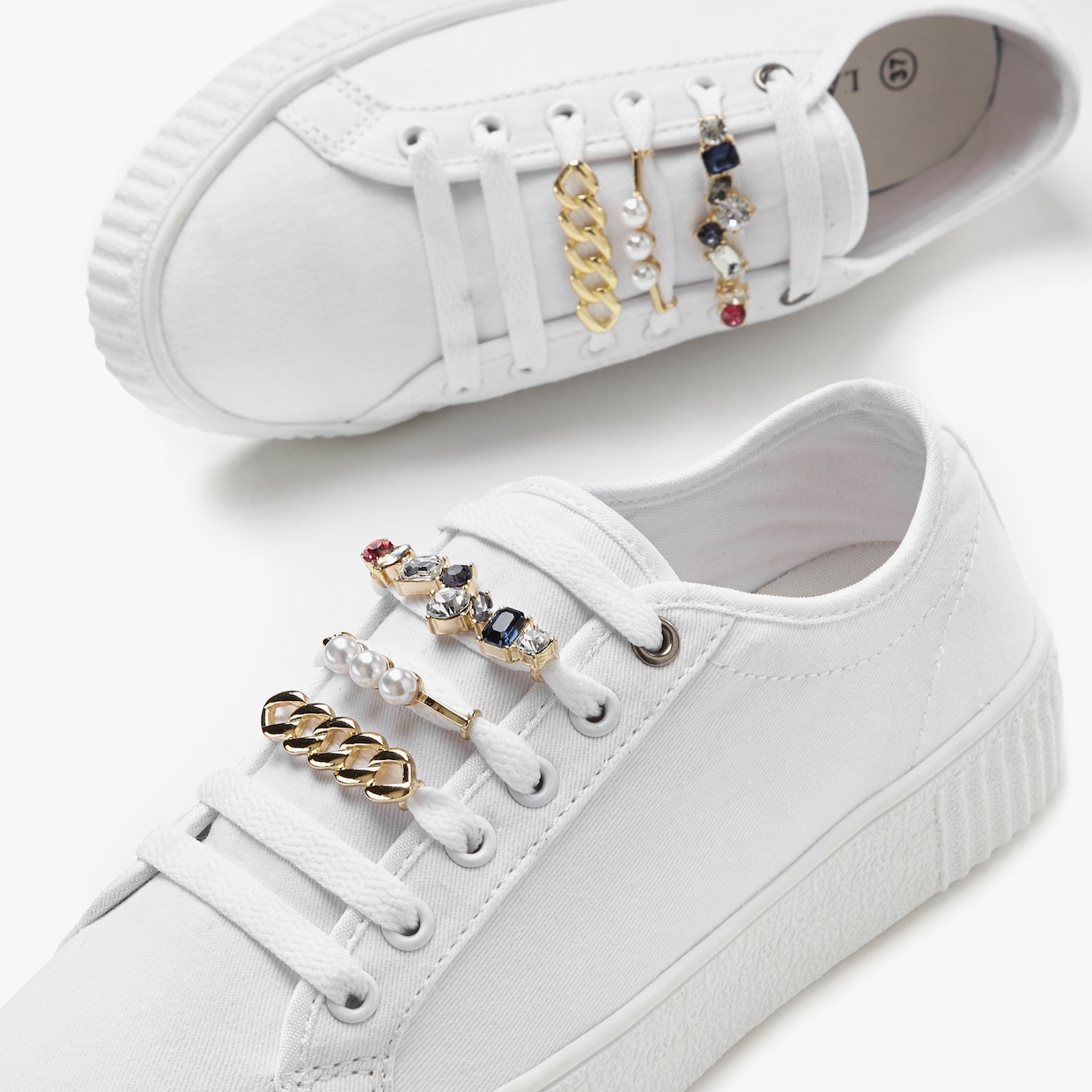 LASCANA Sneaker - weiss-textil