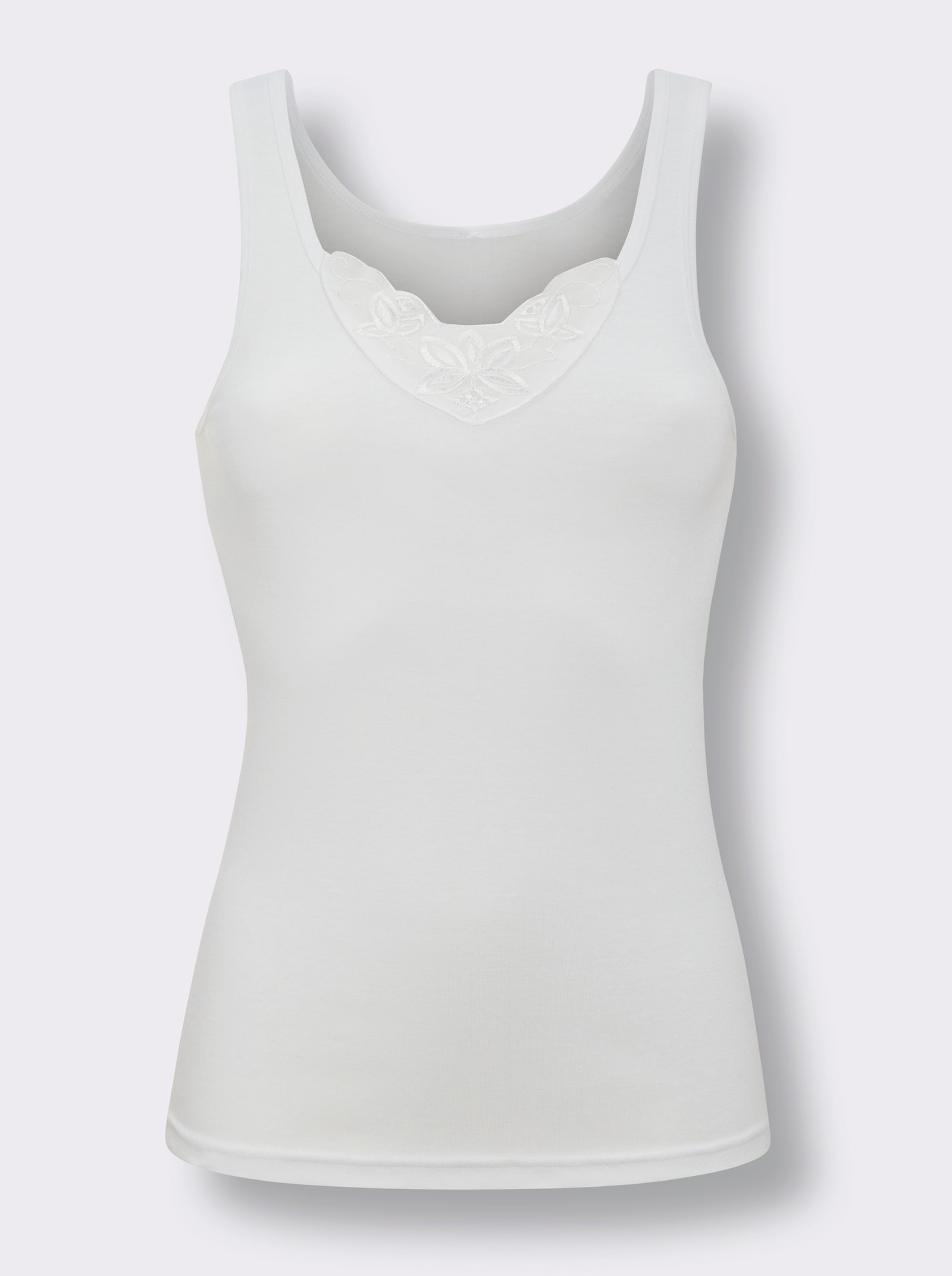 wäschepur Achselhemd in Feinripp-Qualität - weiss