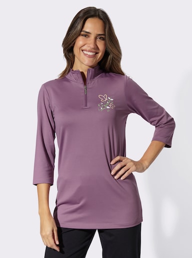 Freizeitshirt mit Druckmotiv - violett