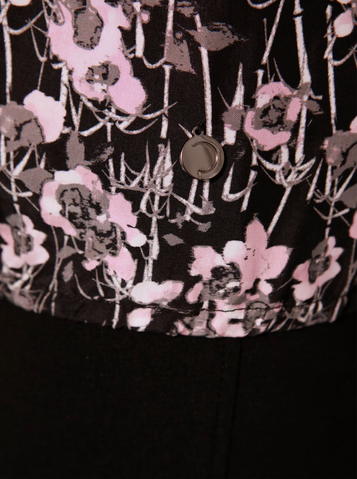 CREATION L PREMIUM Schlupfbluse - schwarz-rosé-gemustert