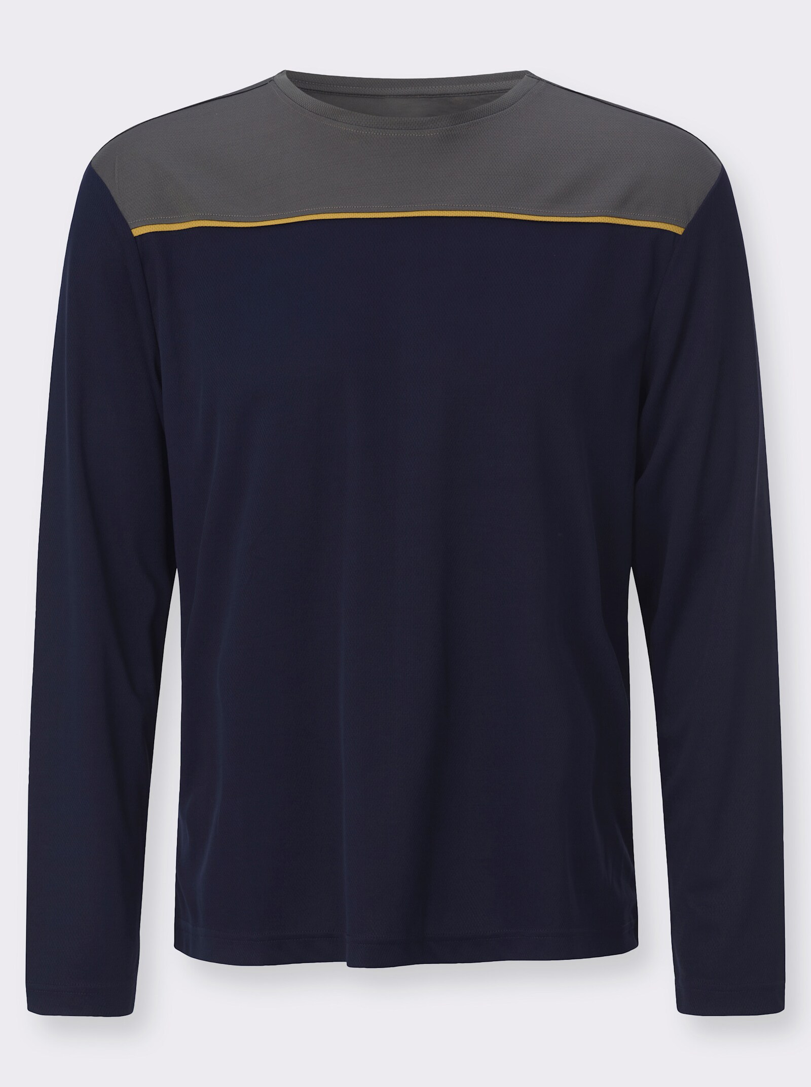 Freizeitshirt in atmungsaktiver Qualität - anthrazit-marine