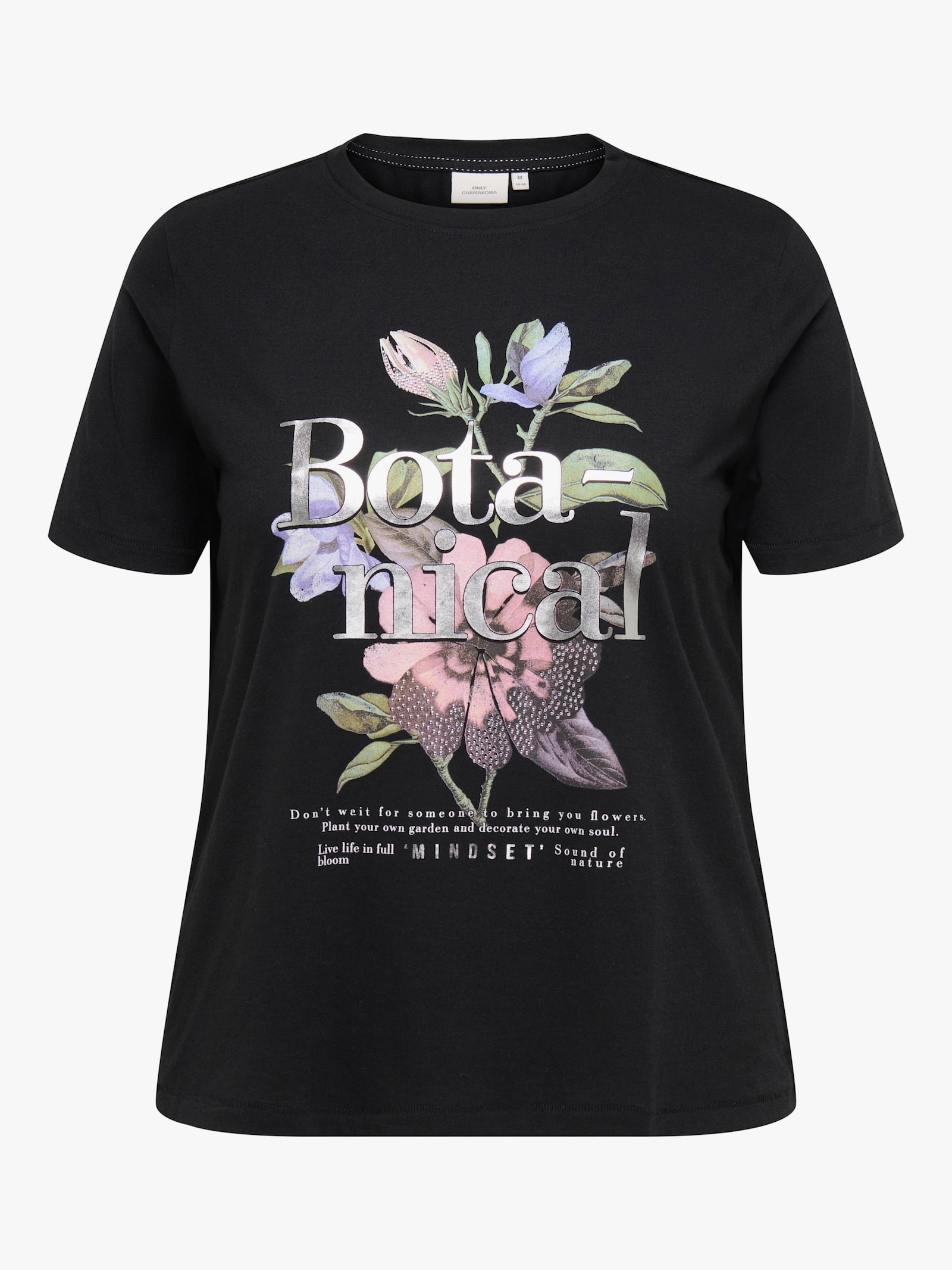 ONLY CARMAKOMA T-Shirt - black print:botanical