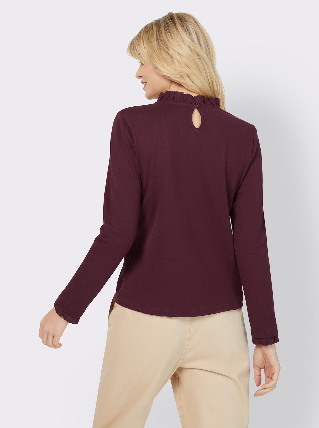 heine Shirt met lange mouwen - bordeaux
