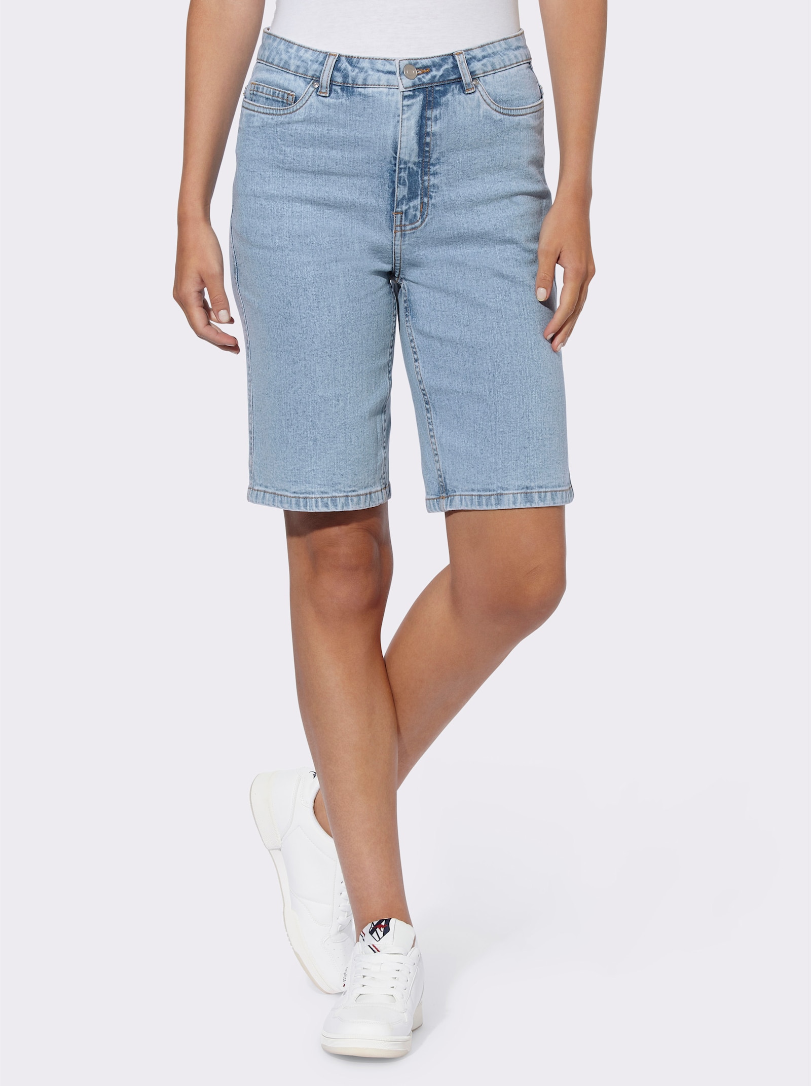 heine Jeansshort in 5-pocketsmodel - blue-bleached