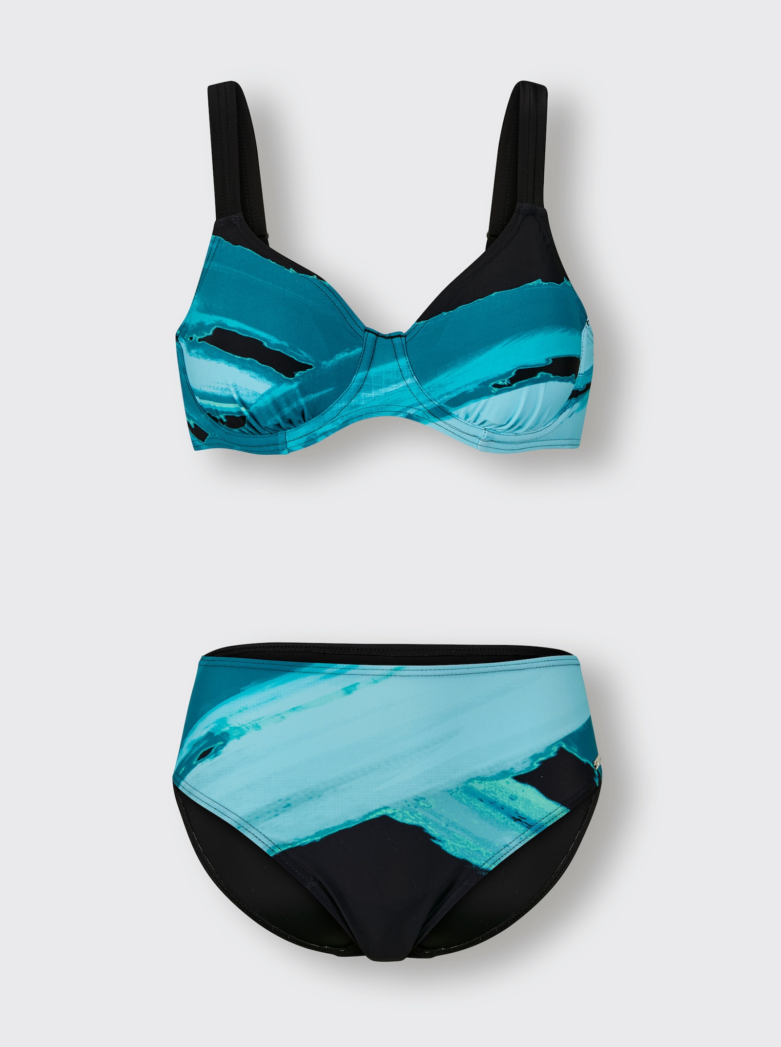 feel good Bikini - schwarz-türkis