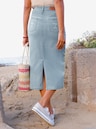 Jeansrock mit Gehschlitz hinten - blue-bleached