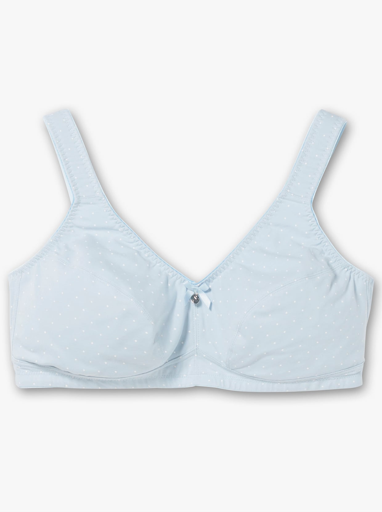 sheego Entlastungs-BH ohne Bügel im Doppelpack - hellblau+weiß