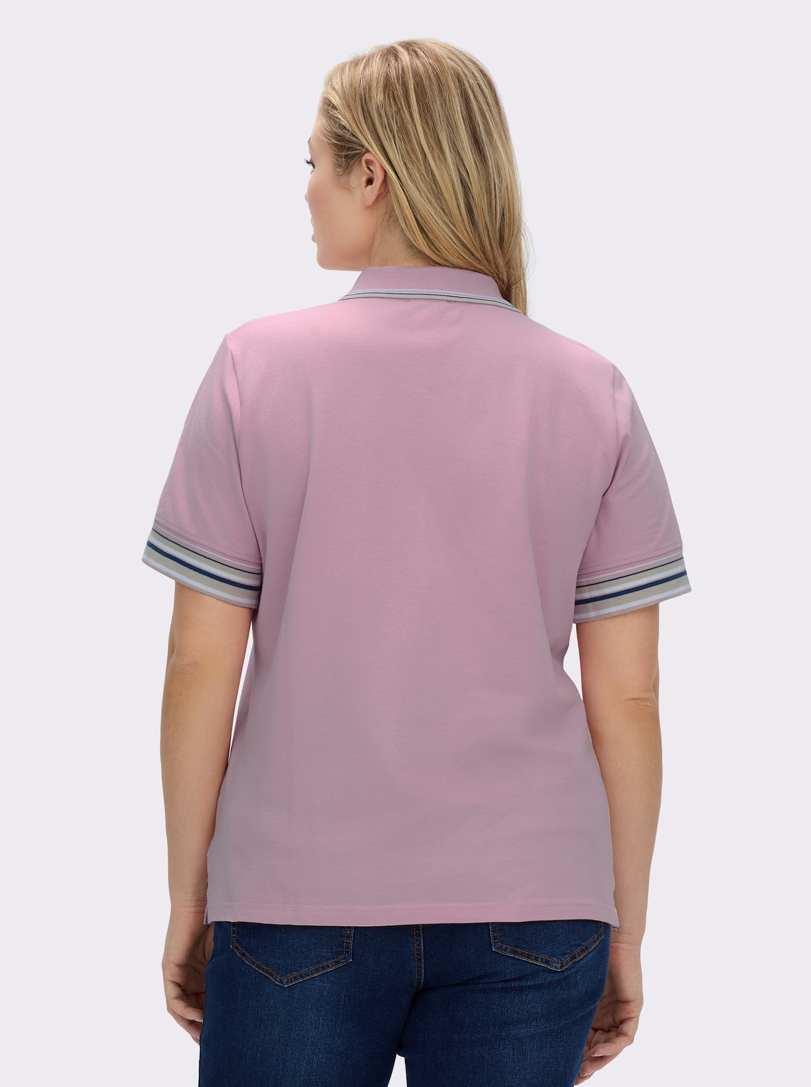 Poloshirt in Pikee-Qualität - rosé