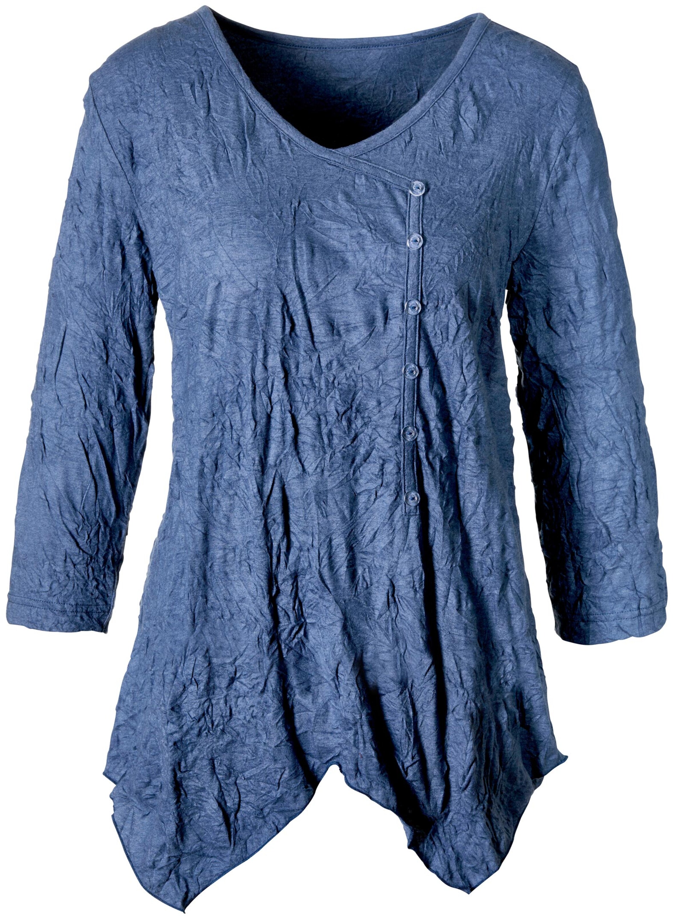 Shirt - blau-meliert
