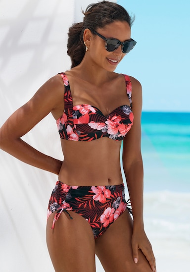 LASCANA Bügel-Bandeau-Bikini-Top - oliv-orange