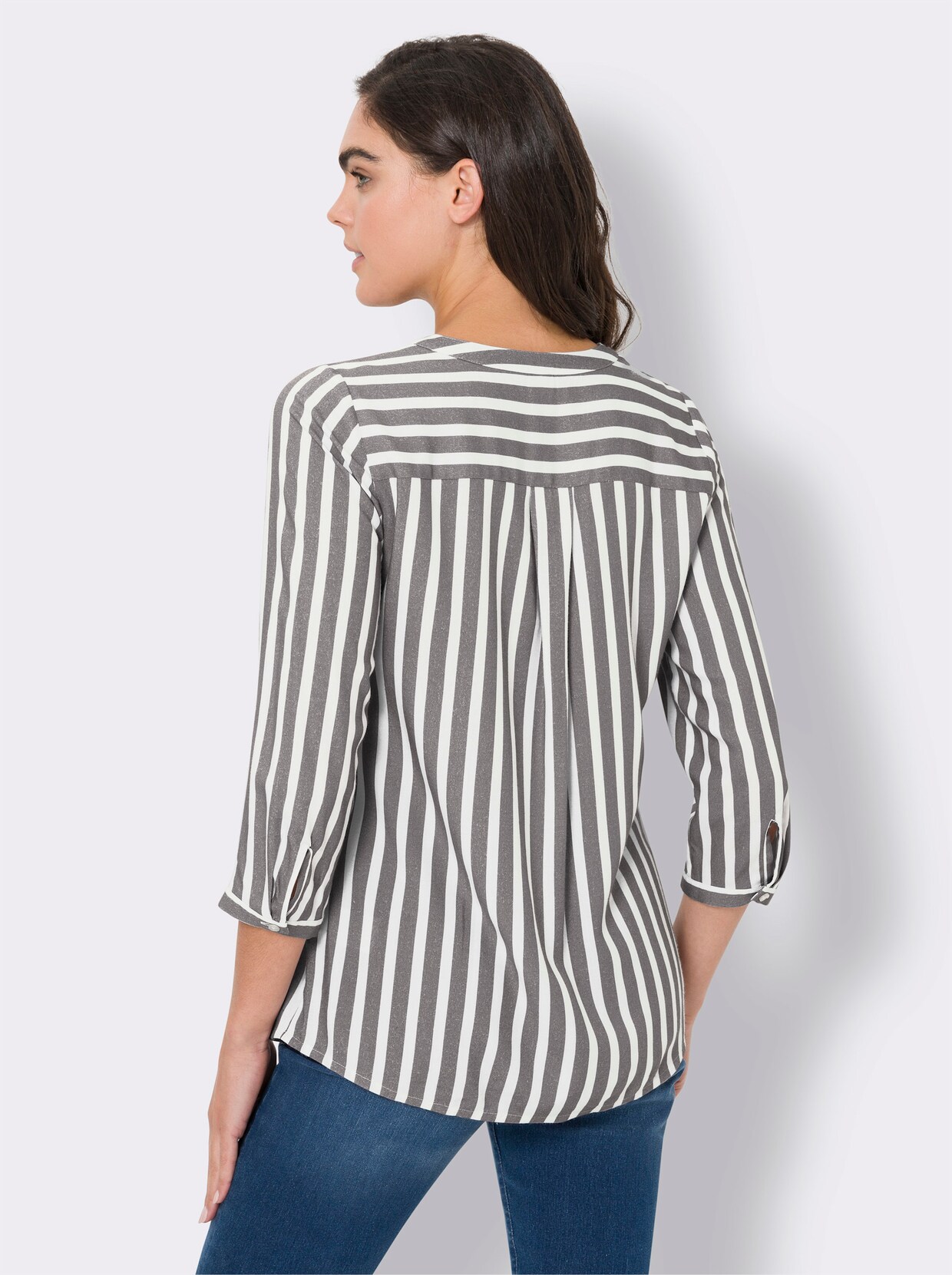 heine Blouse - grijs/ecru gestreept