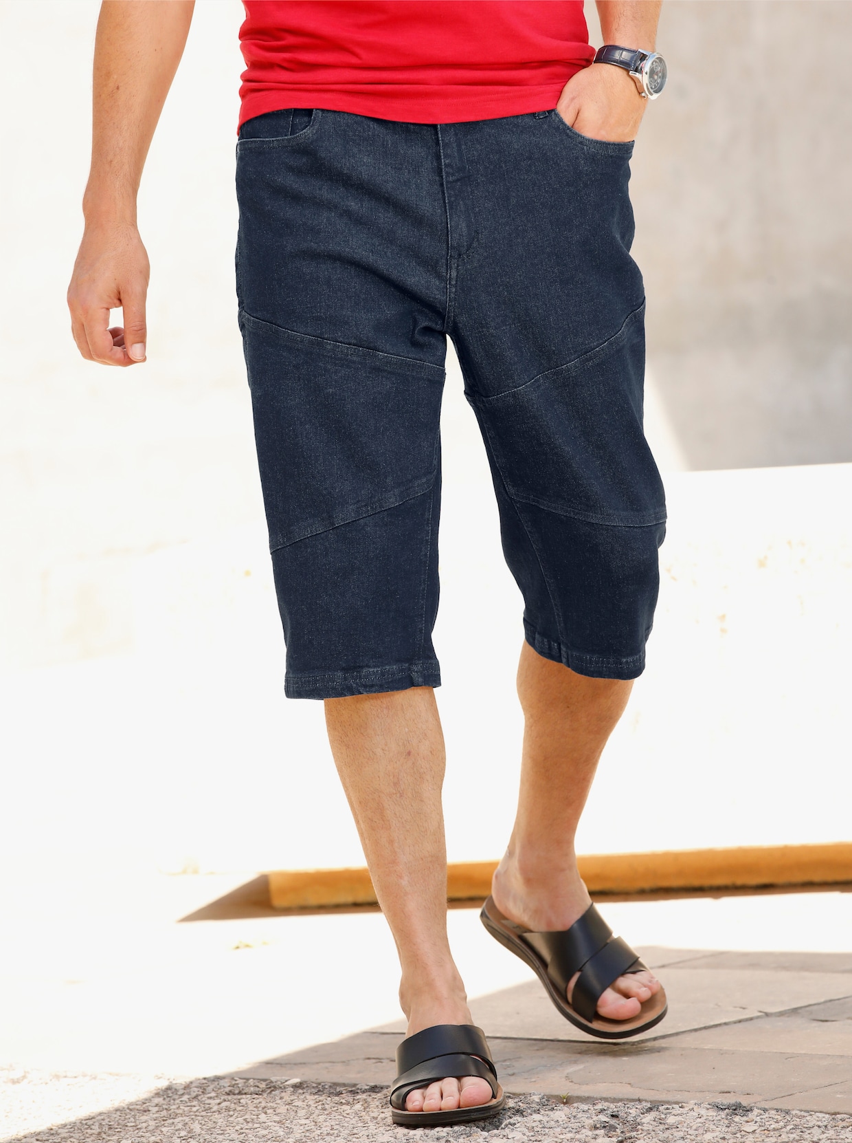 Marco Donati Bermudas - dark blue-denim