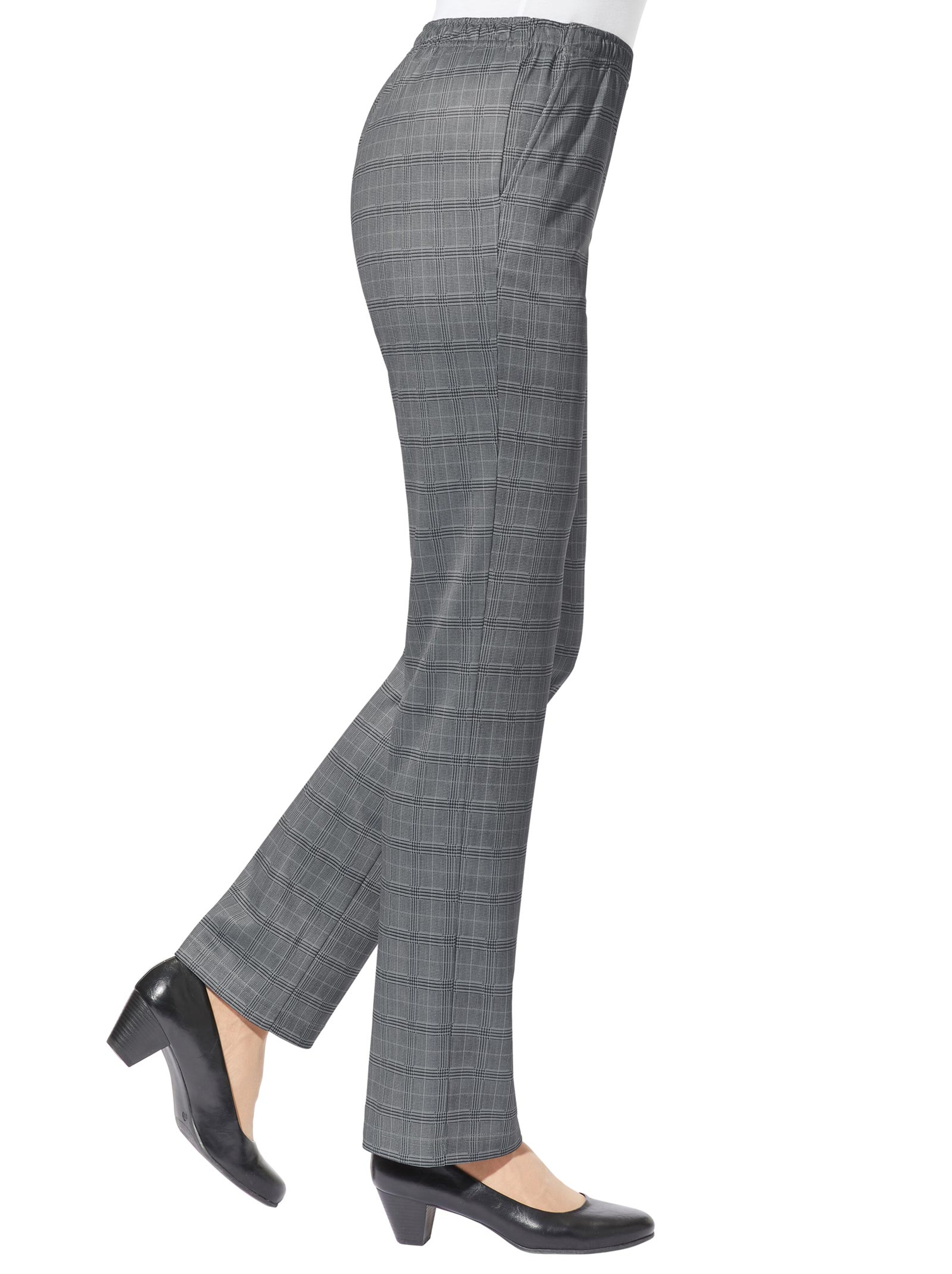 Jersey-Hose - grau-kariert
