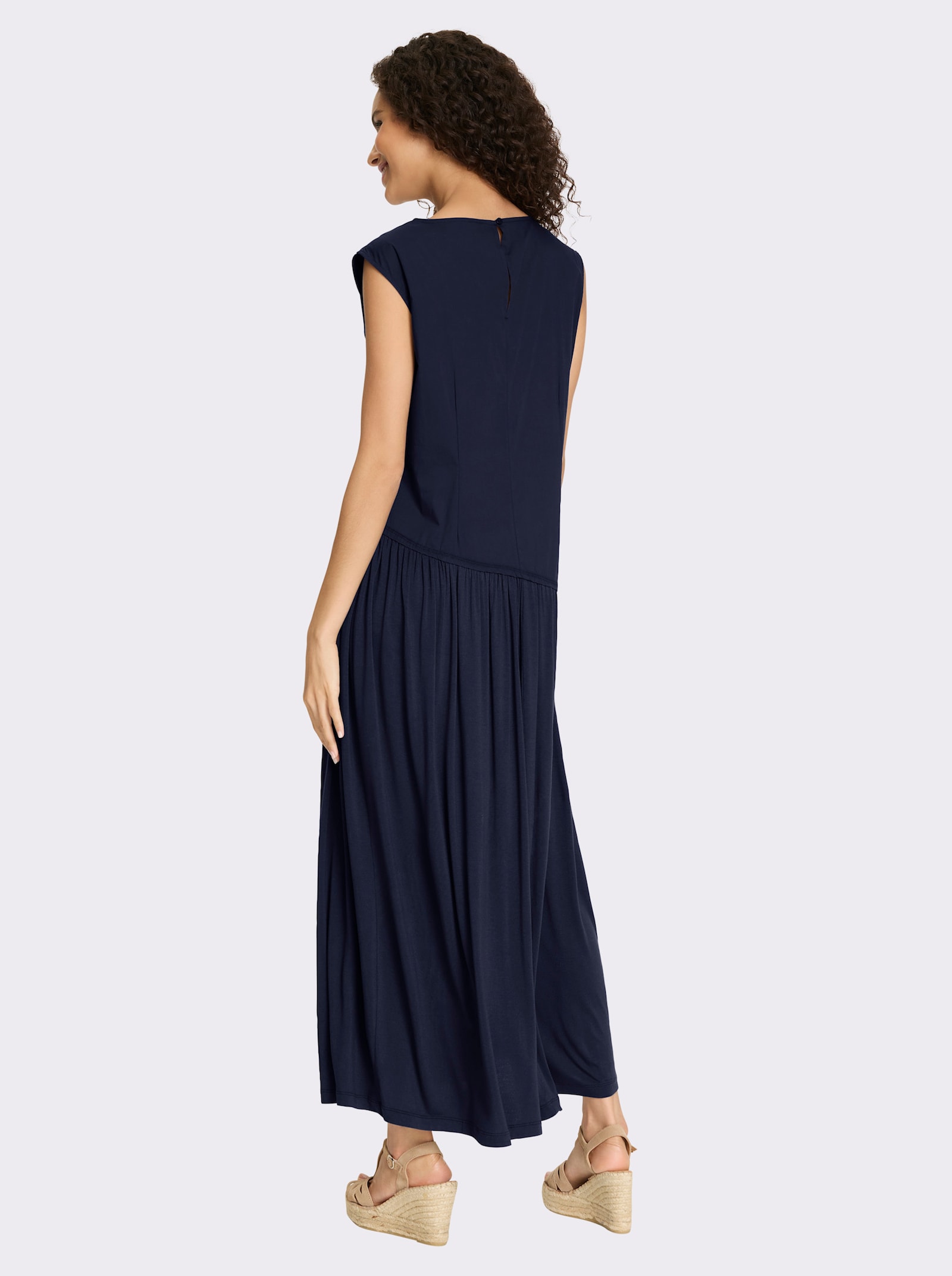 heine Freizeitkleid im Materialmix - marine