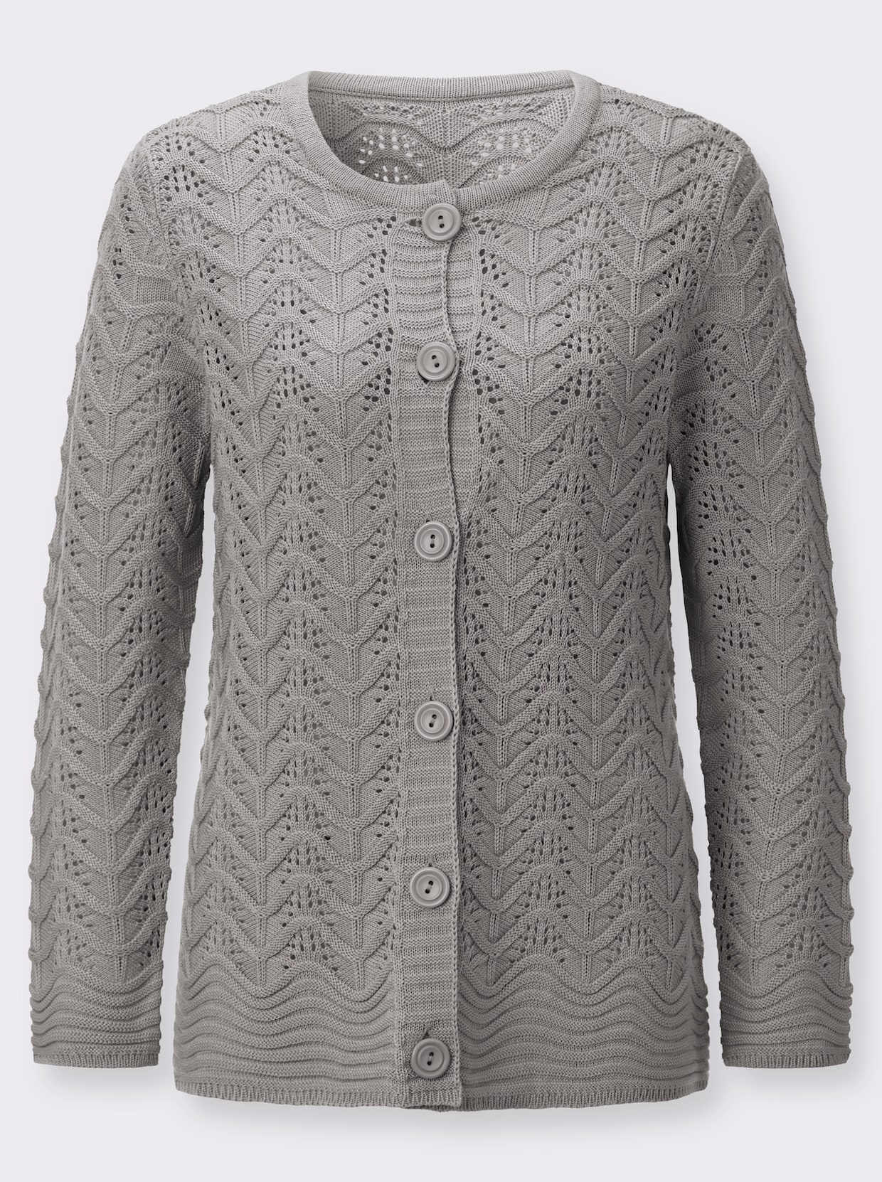 Strickjacke - steingrau