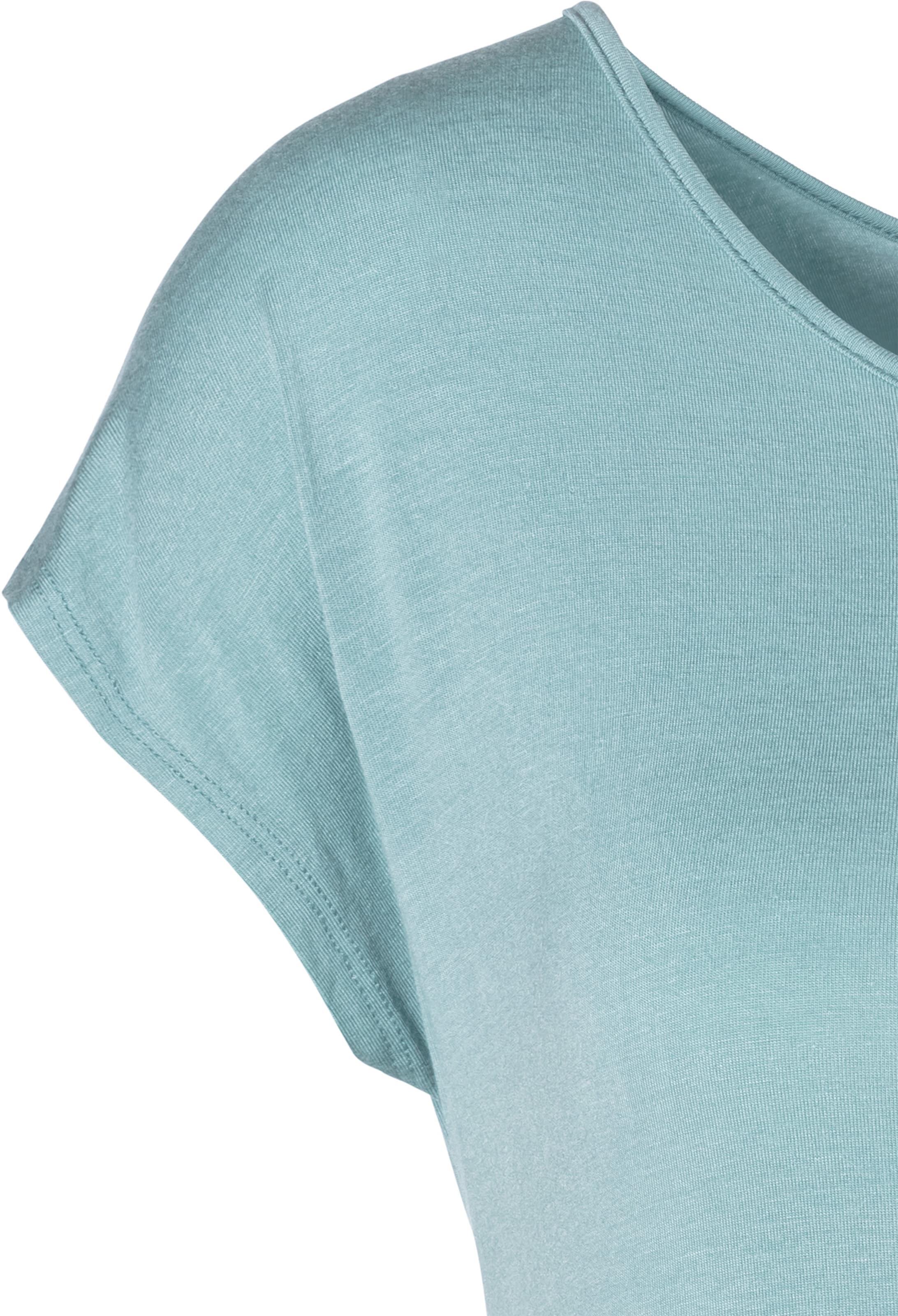 HOP IN günstig Kaufen-Longshirt in mint von LASCANA. Longshirt in mint von LASCANA <![CDATA[Lascana Shirt in tollen Farben. Mit breitem Bund am Saum für zwei Tragevarianten - lang oder kürzer geschoppt. Aus weich fließender Viskose-Elasthan-Qualität.]]>. 