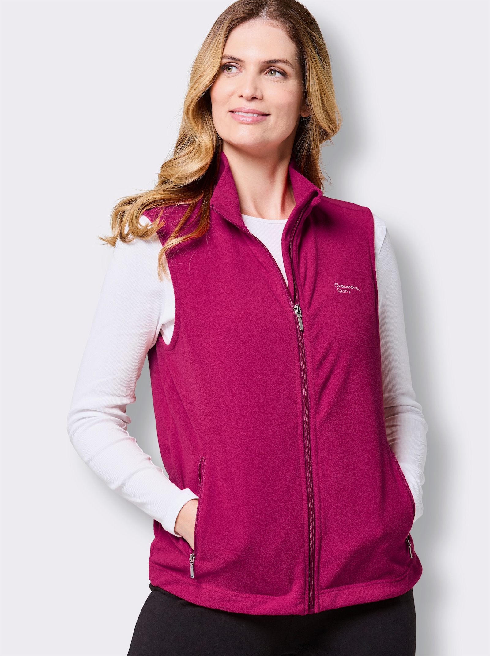 Catamaran Sports Fleeceweste mit weitenregulierbarem Saum - malve