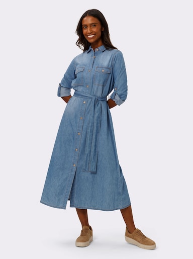 heine Hemdblusenkleid mit variabler Armlänge - blue-bleached