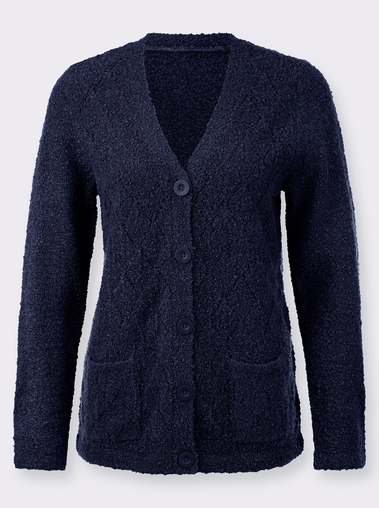 Strickjacke - marine-meliert