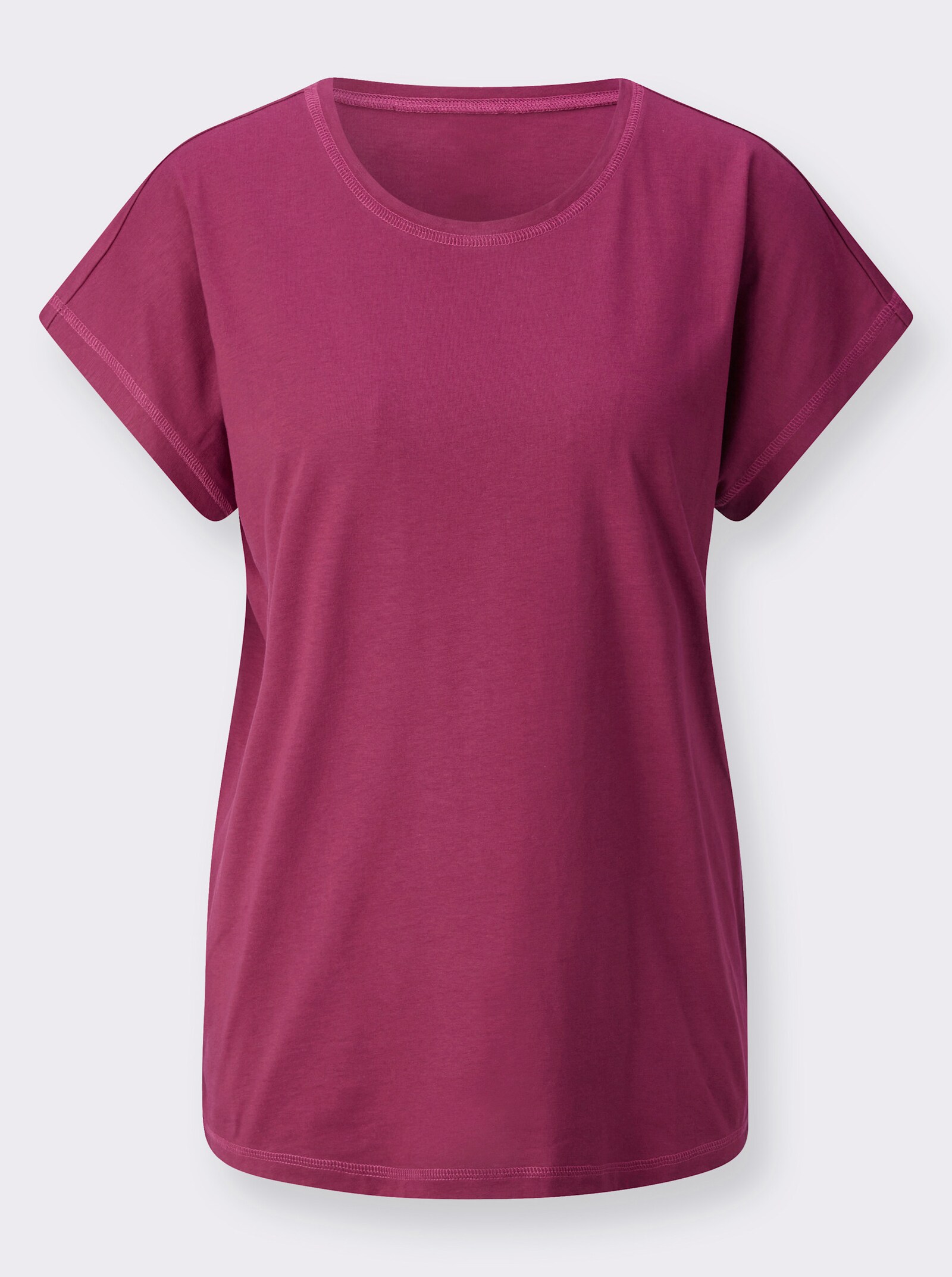 Longshirt aus reiner Baumwolle - malve