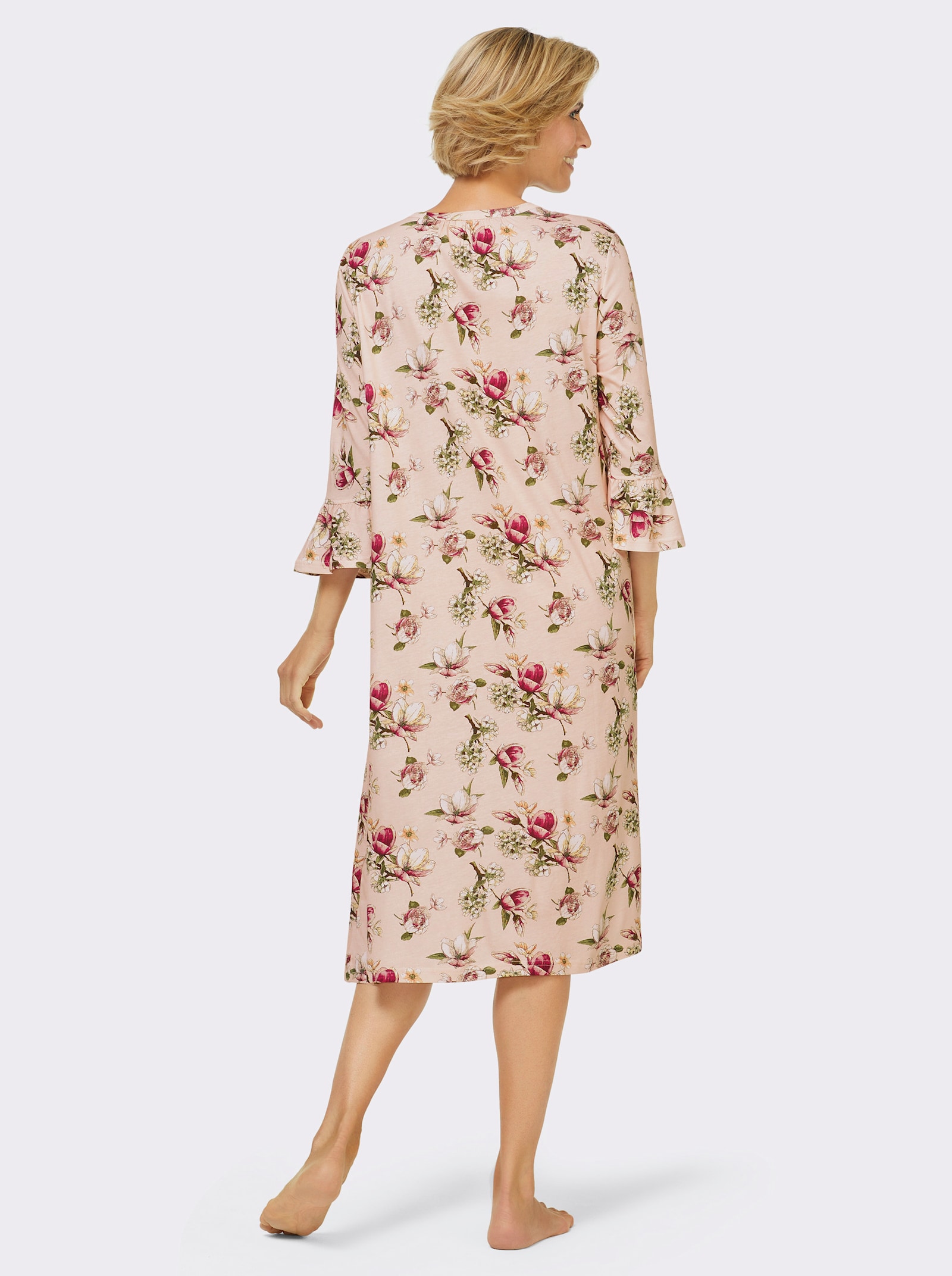 wäschepur Nachthemd im Blütendessin - hellrosé-bedruckt