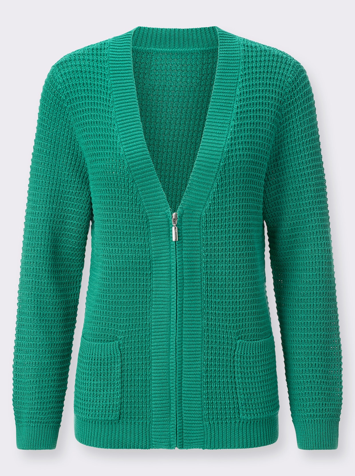 Strickjacke - smaragd