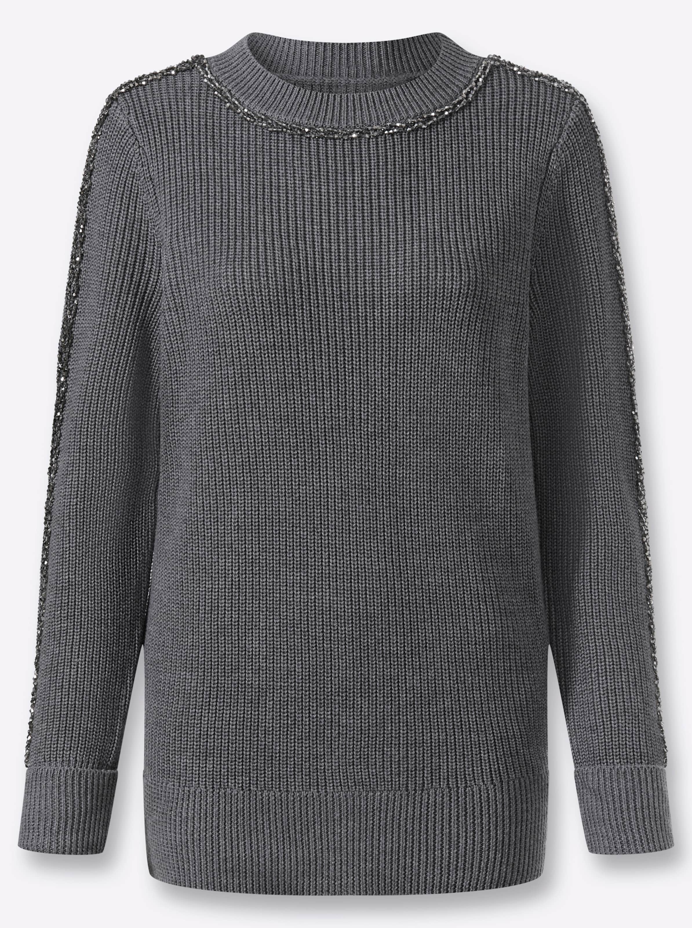 Heine Damen Anthrazit Meliert Strickpullover "Pullover" von Baur - Bild 2