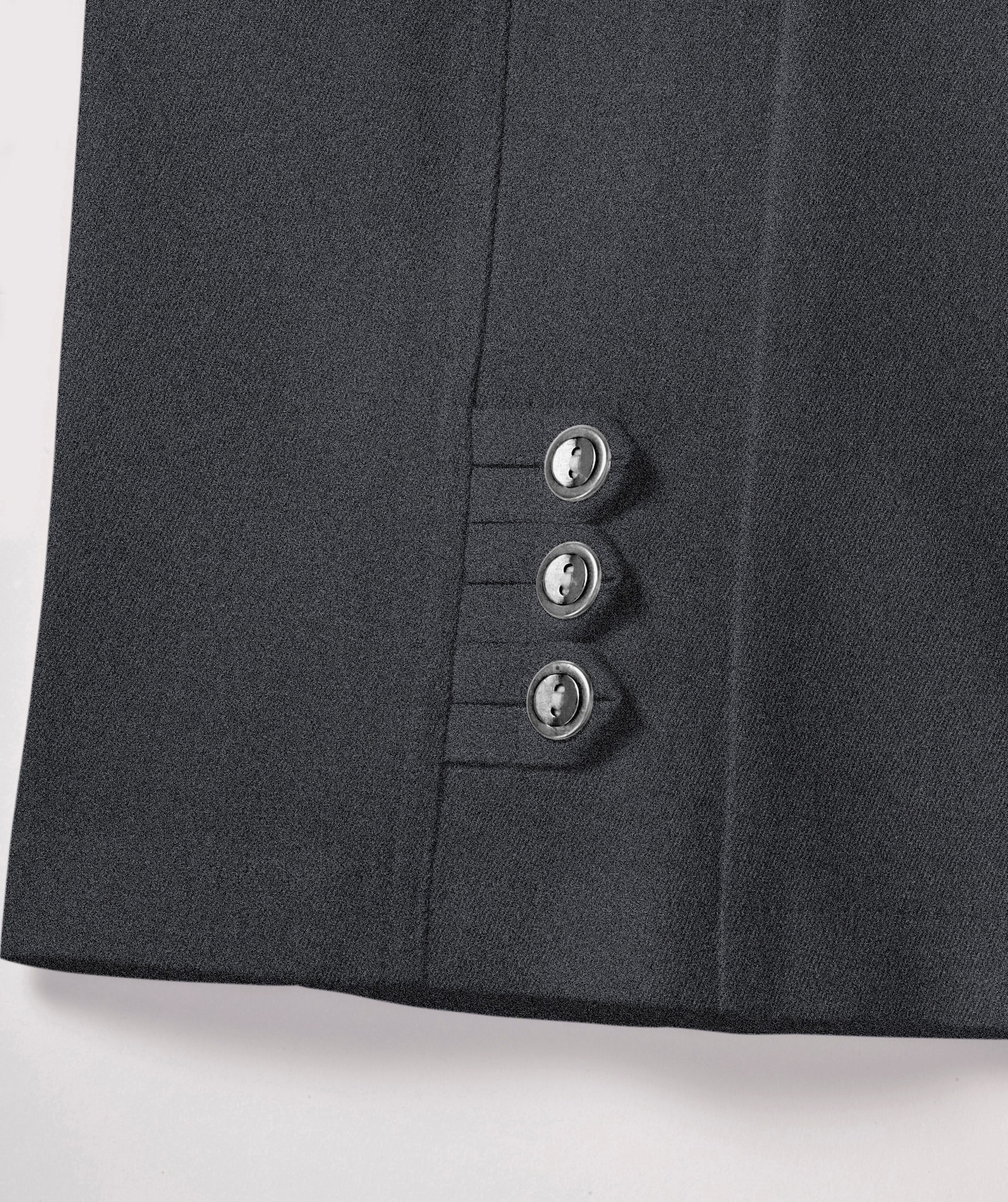 7/8-Jeans mit Zierriegel am Abschluss - black-denim