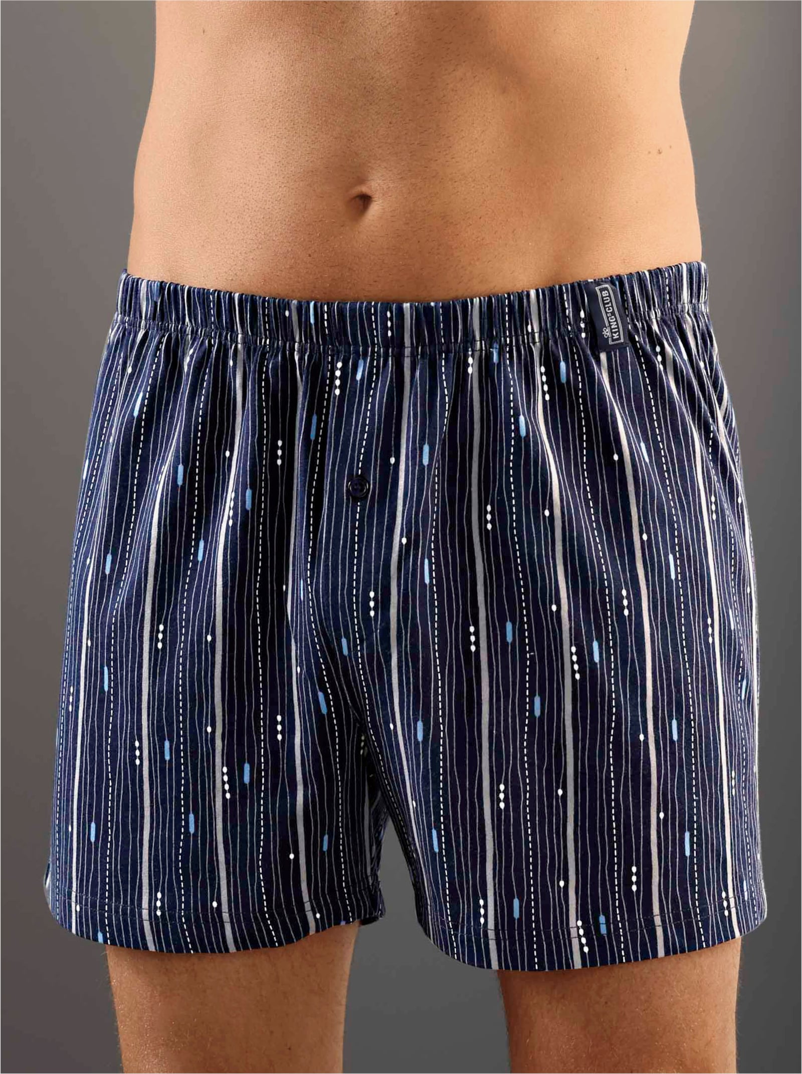 Boxershorts - 2x marine-bedruckt
