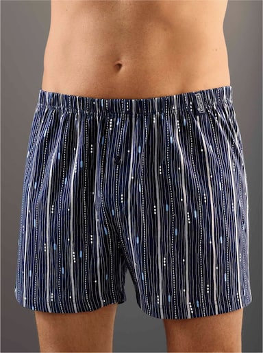 Boxershorts - 2x marine bedrukt