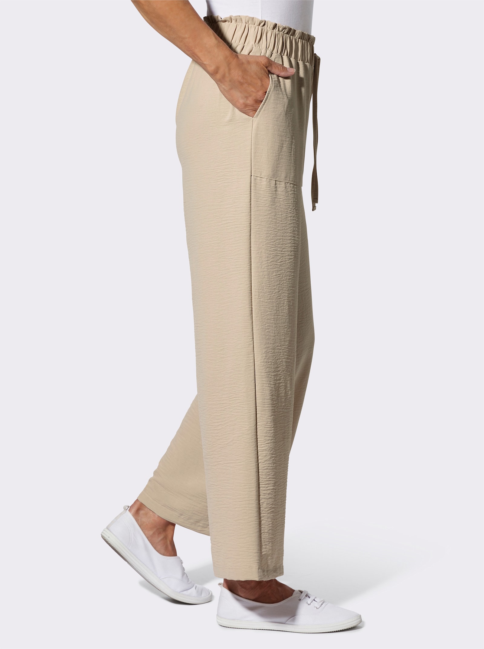 Comfortbroek in linnenlook, wijd model - sesam
