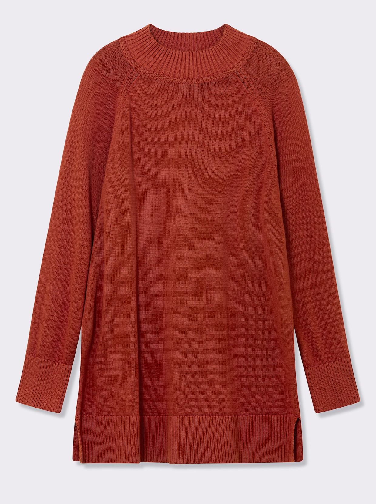 sheego Longpullover - rostrot
