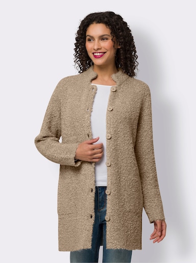 heine Longstrickjacke - beige-meliert