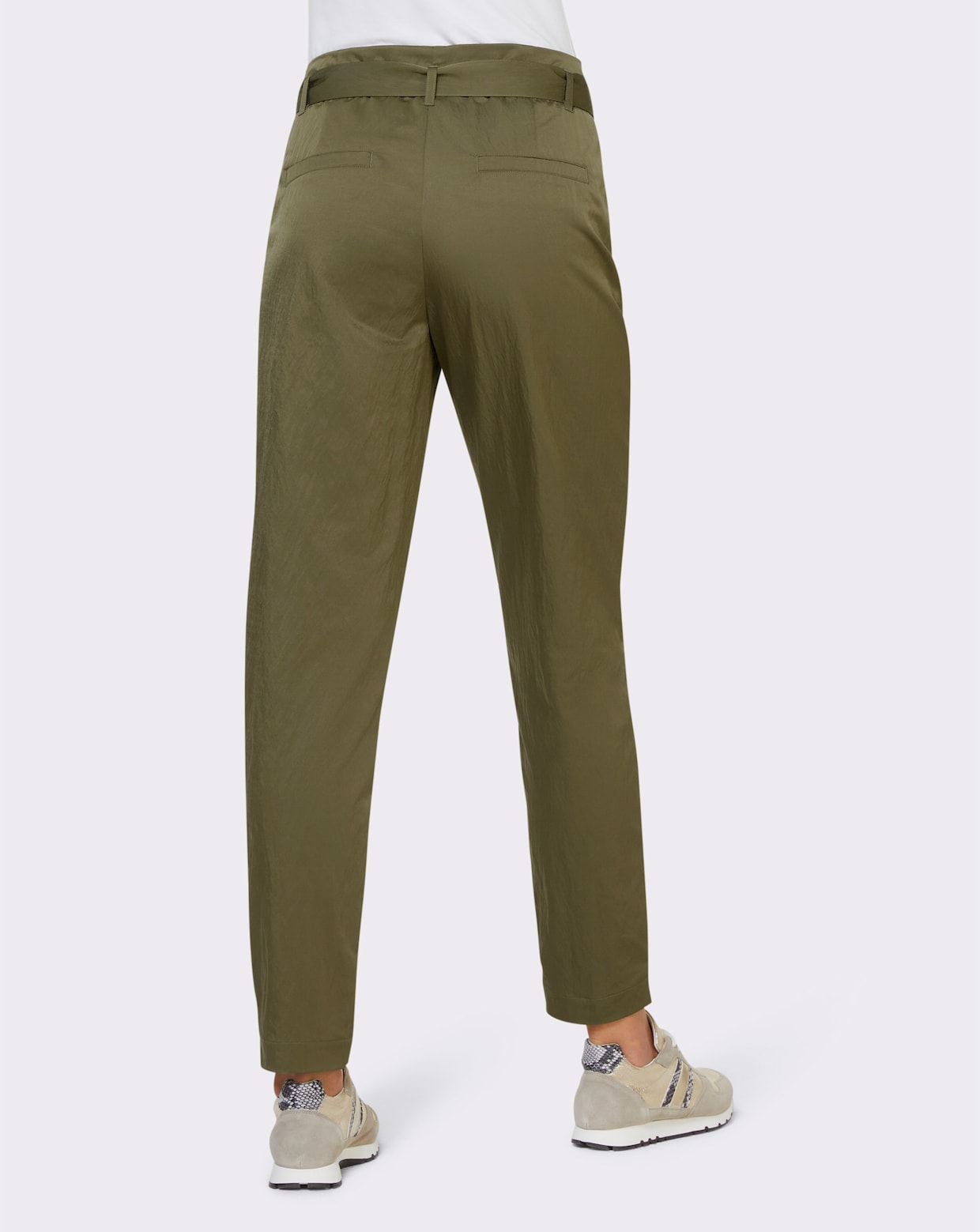 heine Pantalon paperbag - vert olive