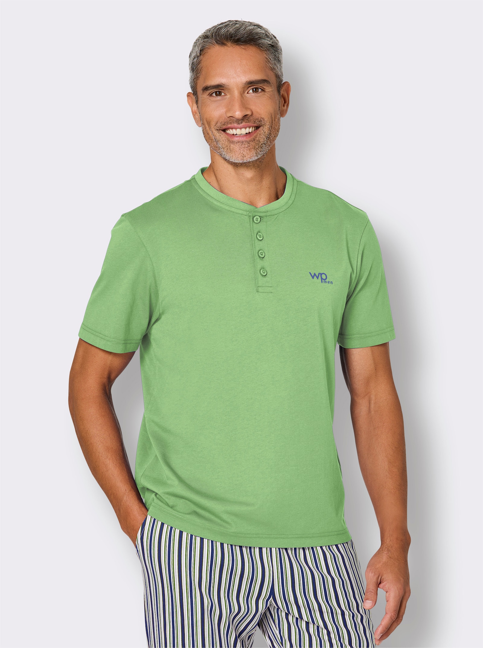 wäschepur men Schlafanzug-Shirt - apfel