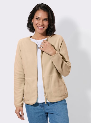 Fleecejacke mit Antipilling-Ausrüstung - sand