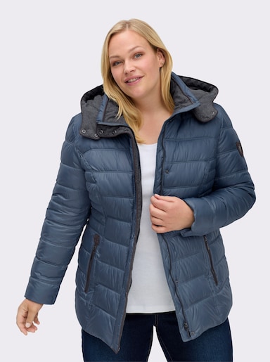 Steppjacke mit abnehmbarer Kapuze - jeansblau
