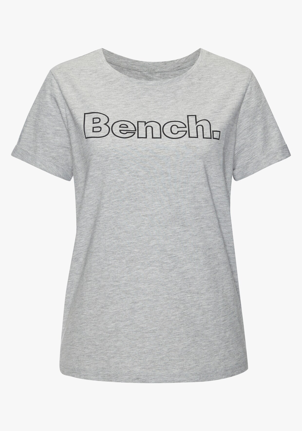 Bench. Loungewear T-Shirt - 1x grau melange, 1x weiss