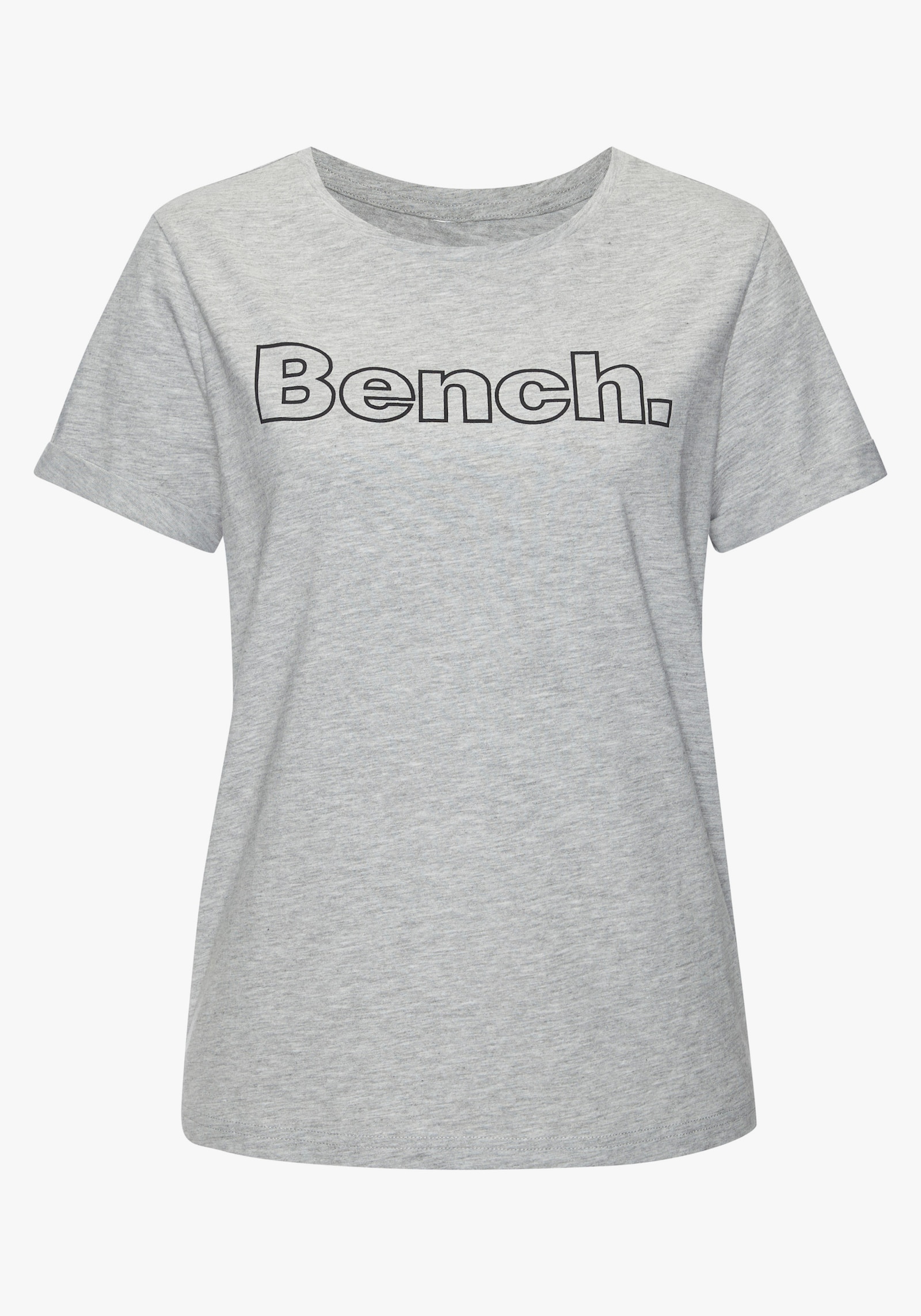 Bench. Loungewear T-Shirt - 1x grau melange, 1x weiss