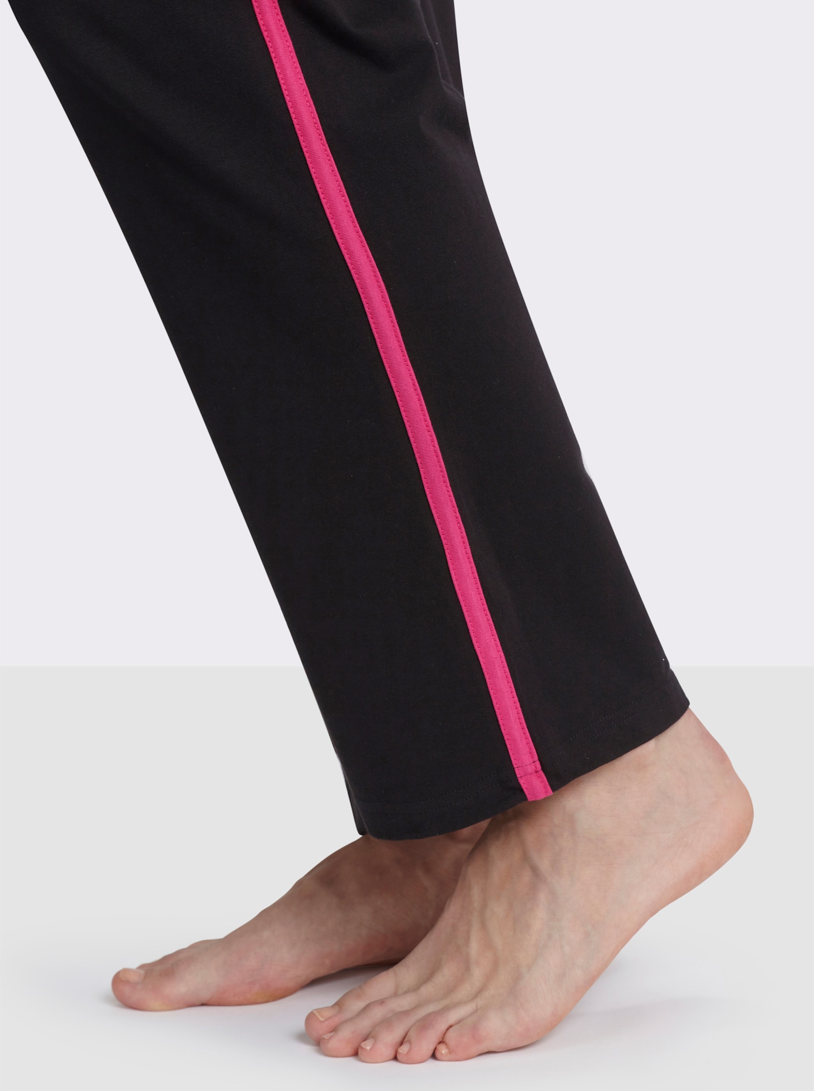 feel good Hose - schwarz + fuchsia