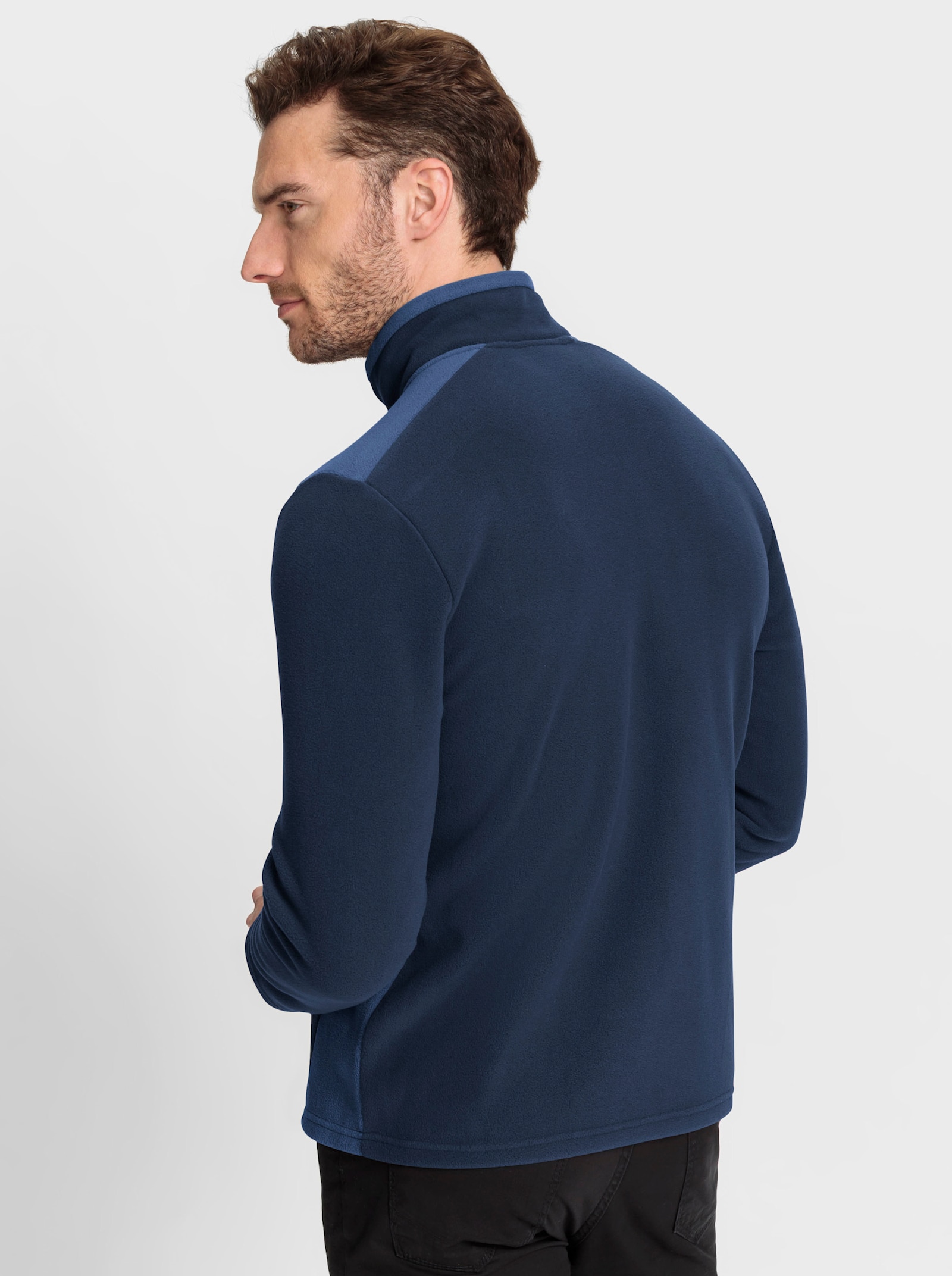 Catamaran Fleeceshirt mit Reißverschluss-Brusttasche - dunkelblau