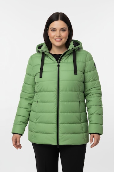 Steppjacke mit elastischer Kontrast-Paspelierung - apfel